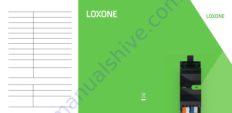 LOXONE AO Extension Manual Download Page 1