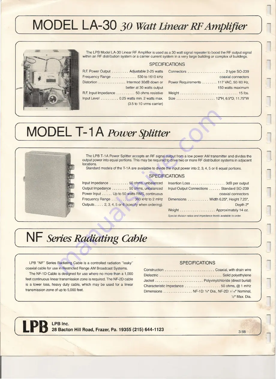 LPB AM-60P Instruction Manual Download Page 5