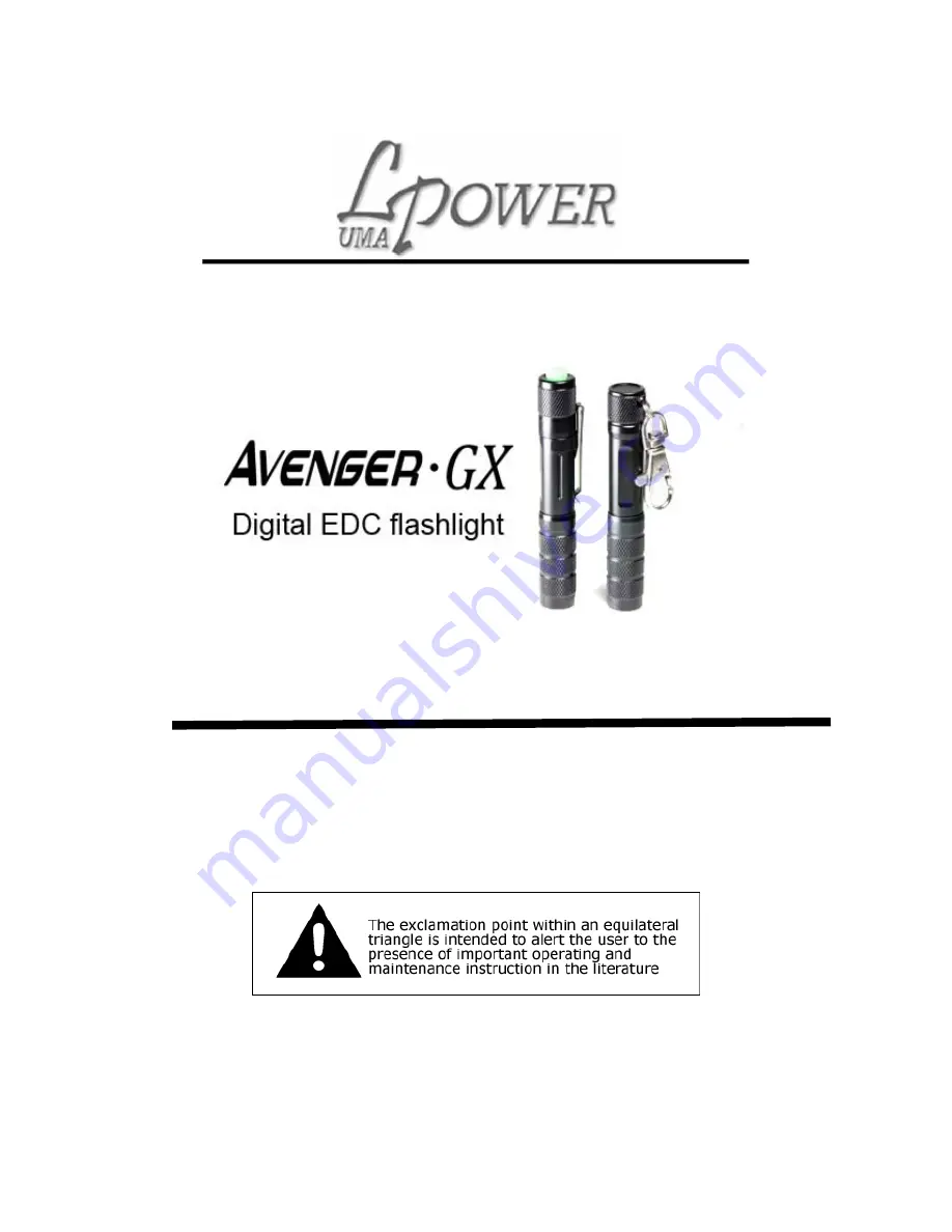 Lpower Avenger GX User Manual Download Page 1