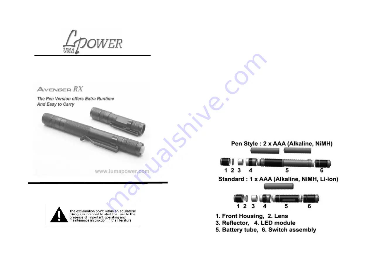 Lpower Avenger RX User Manual Download Page 1