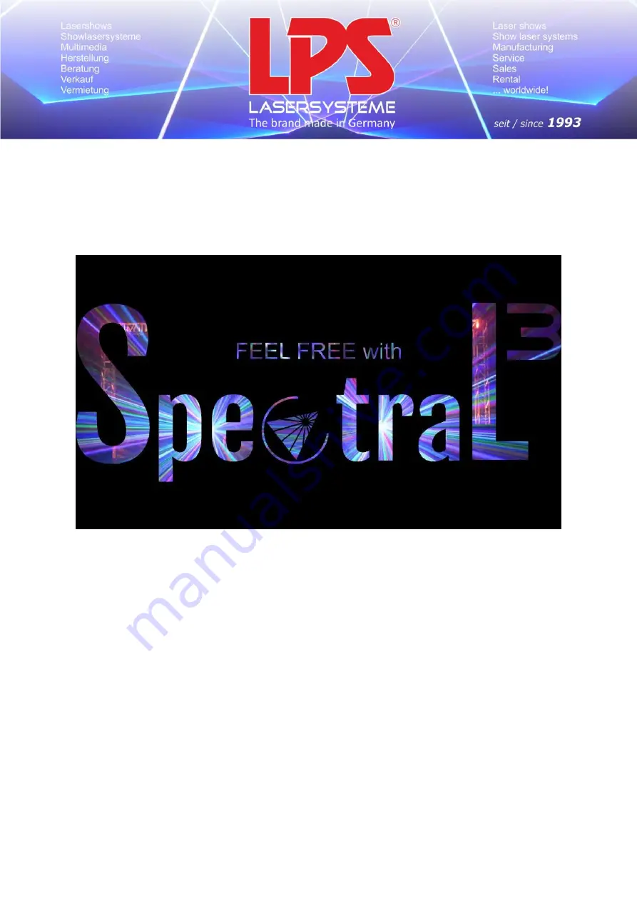 LPS Spectral3 Manual Download Page 1