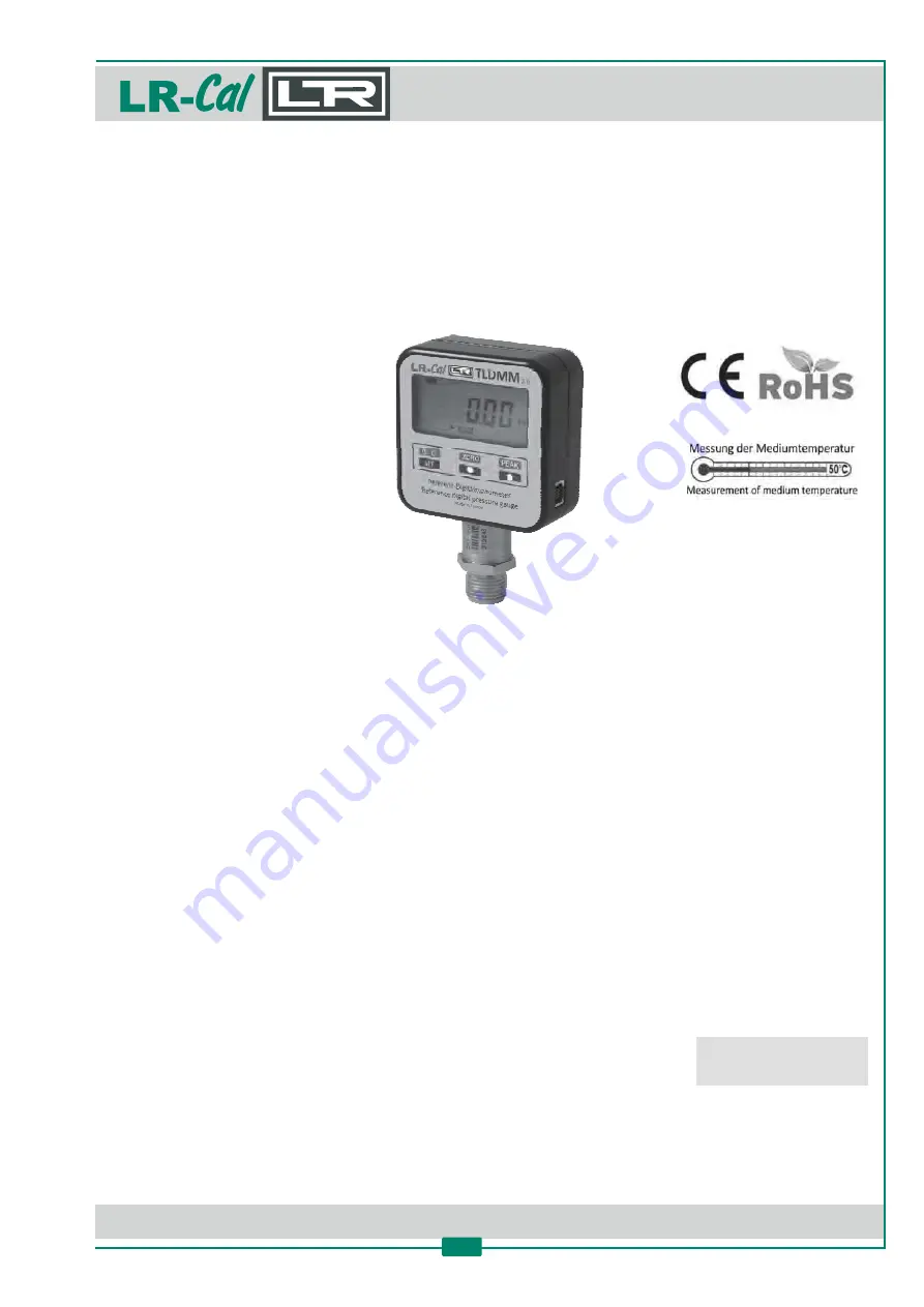 LR-Cal TLDMM 2.0 Series Operating Manual Download Page 1