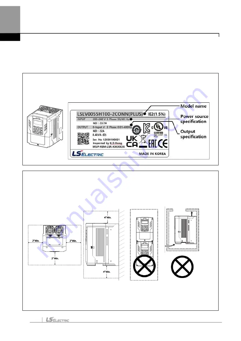 LS ELECTRIC H100 0008-2(PLUS) Manual Download Page 2