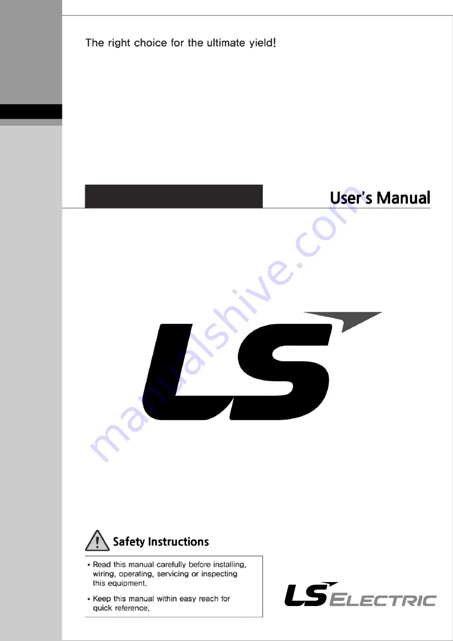 LS ELECTRIC SV-iV5 Series User Manual Download Page 1