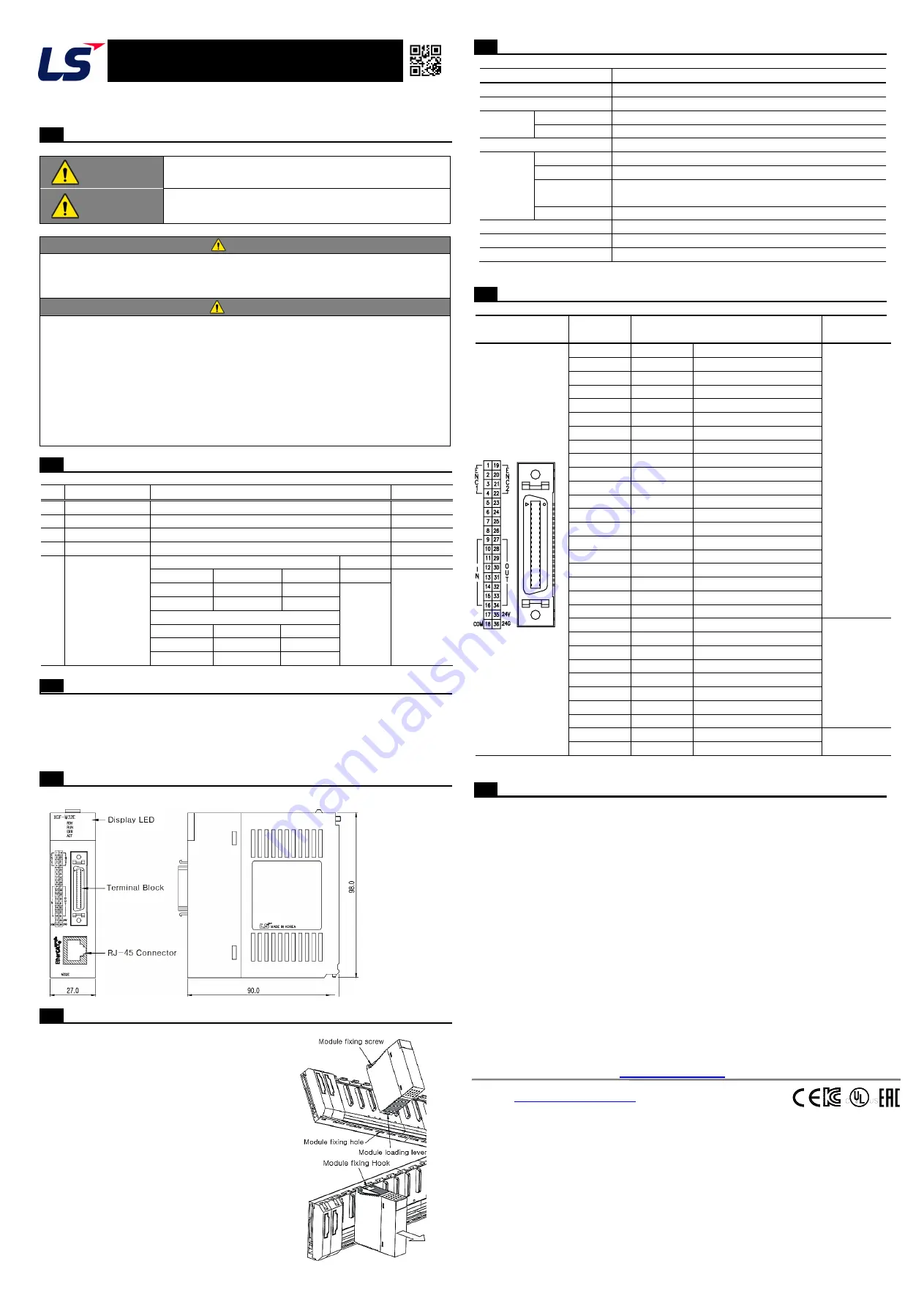 LS XGF-M32E Installation Manual Download Page 2