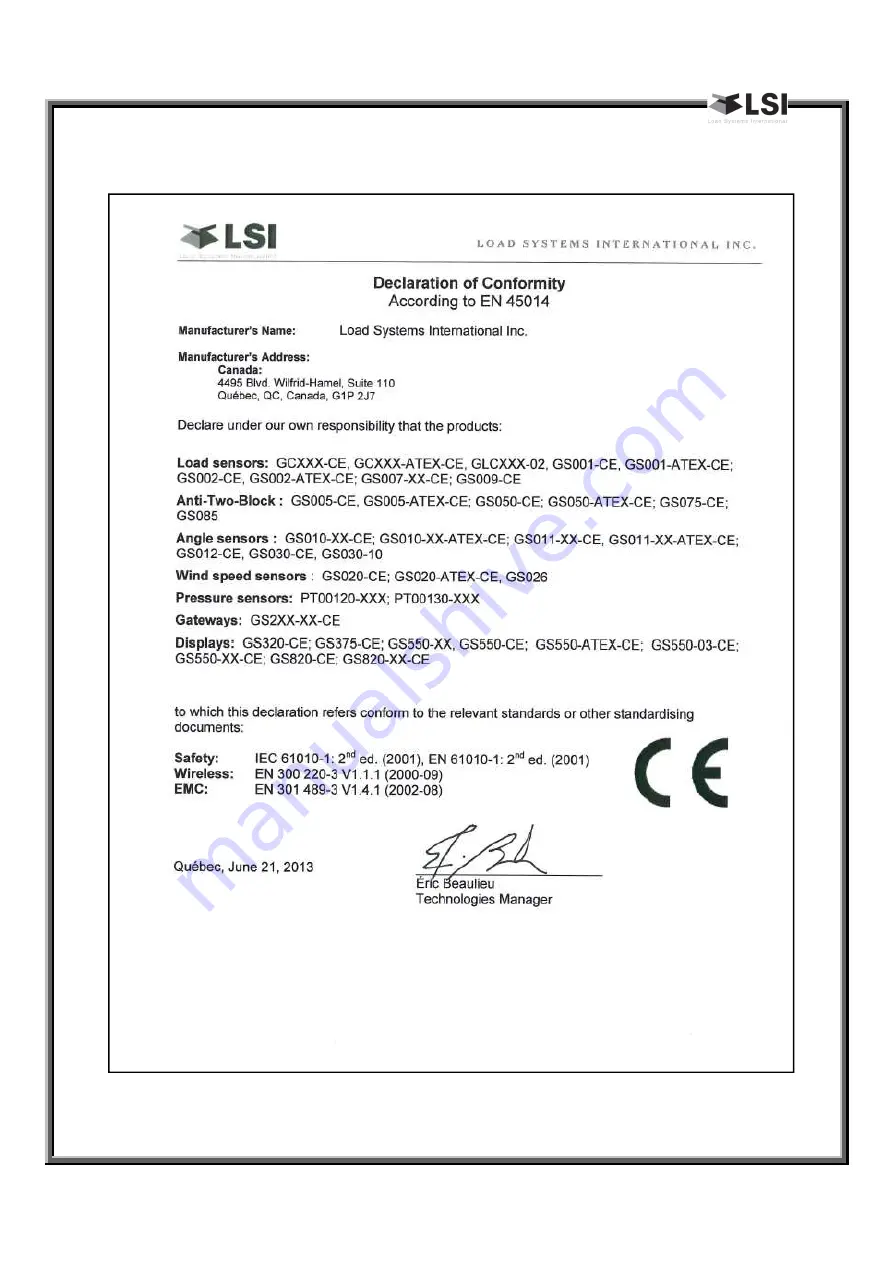 LSI GS026 Скачать руководство пользователя страница 6