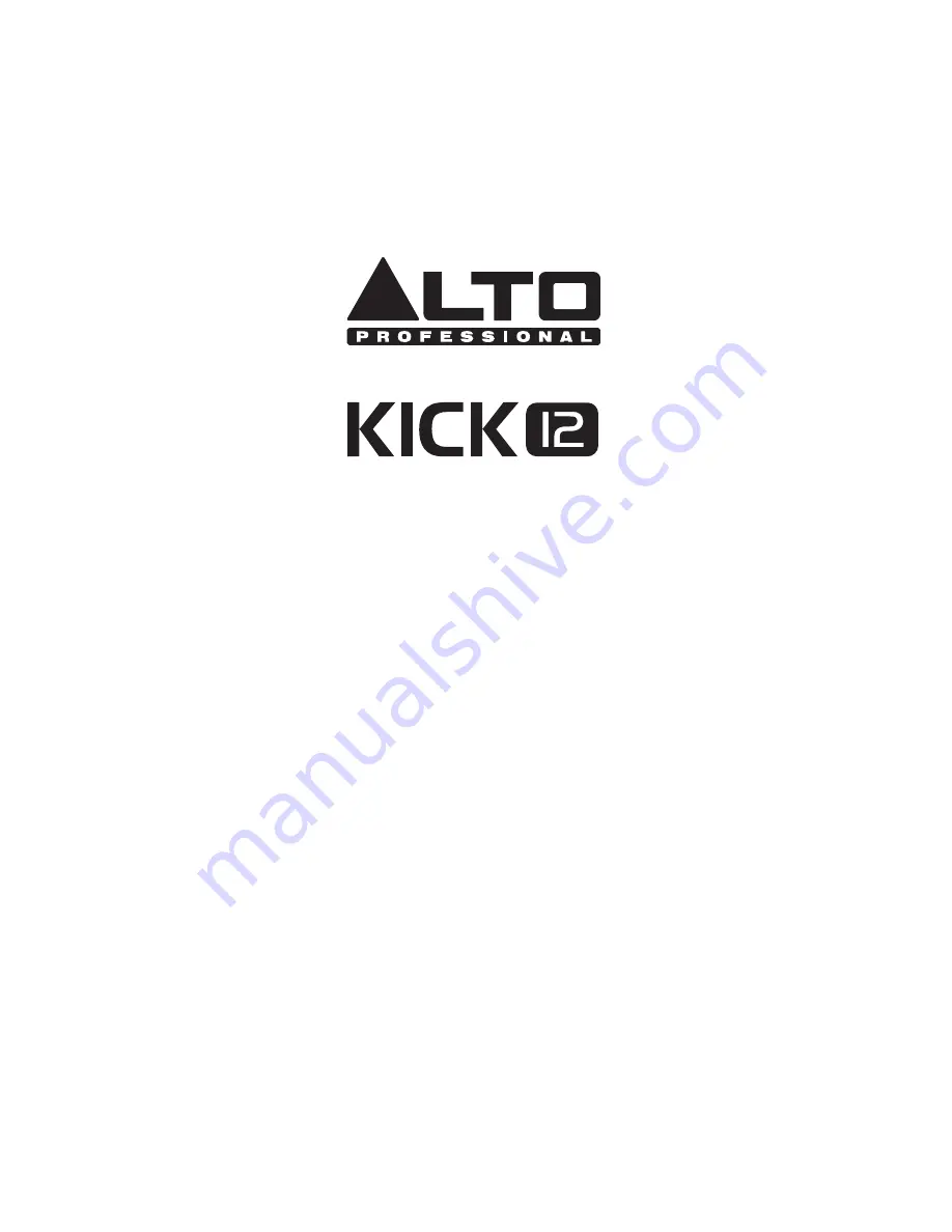 LTO kick 12 User Manual Download Page 1