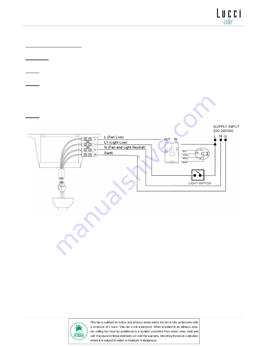 LUCCI Air ESPERANCE Series Manual Download Page 9