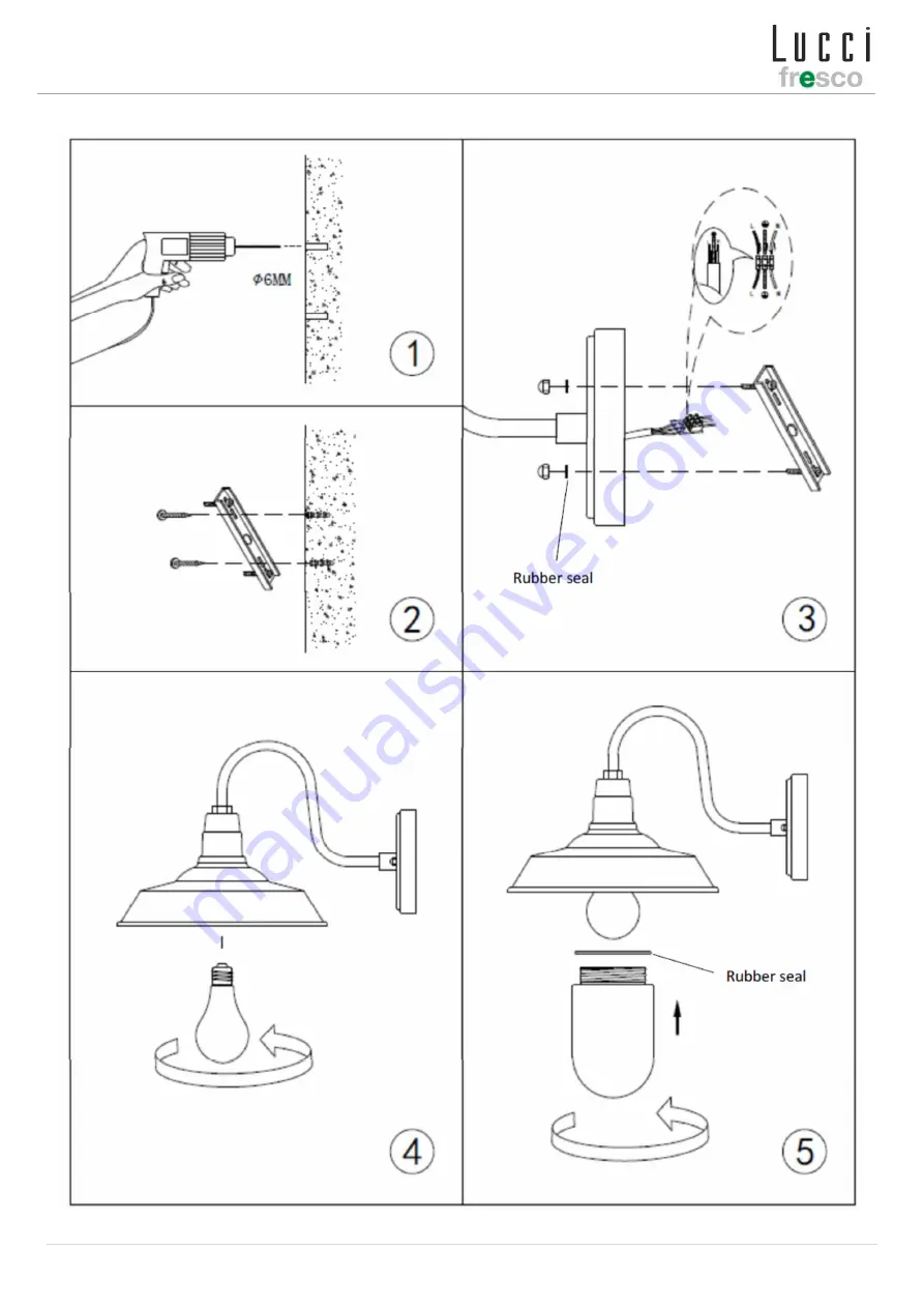 Lucci Fresco PORTSEA WALL BRACKET Скачать руководство пользователя страница 2