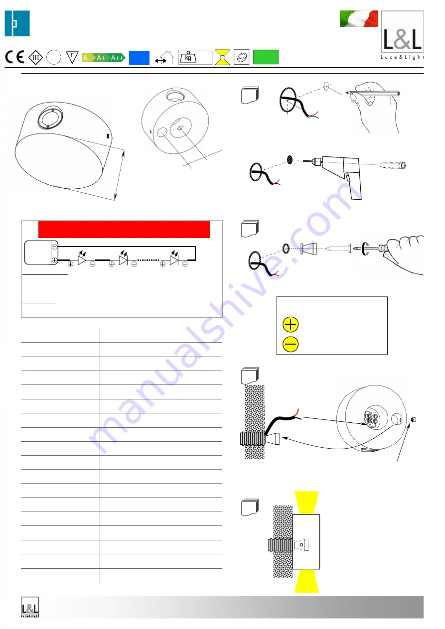 LUCE&LIGHT UP-DOWN 6.0 Installation Instructions Download Page 3