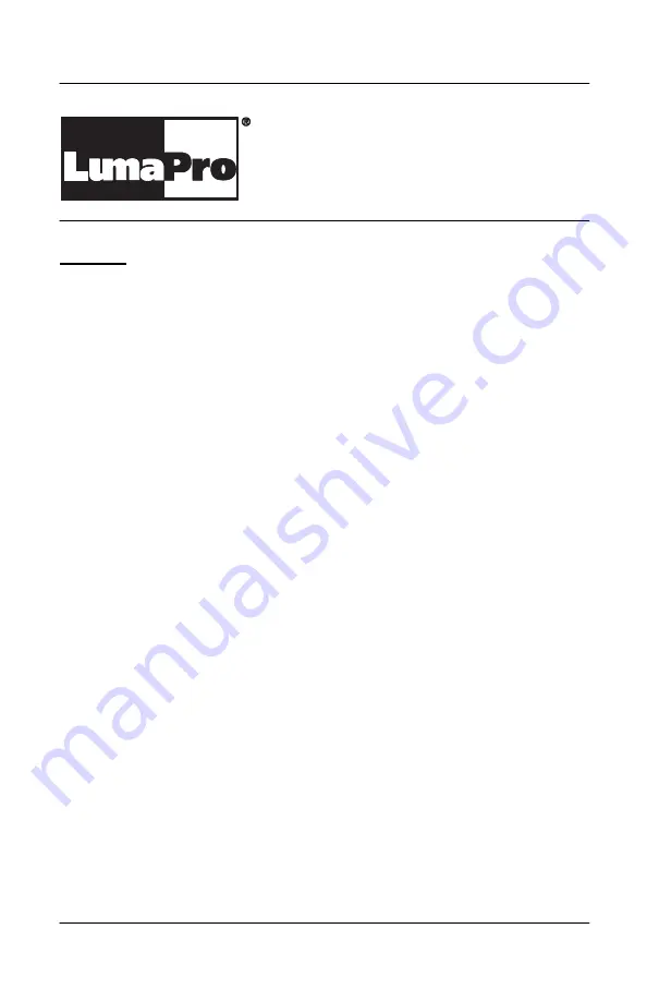 LumaPro 53DK21 Operating Instructions Manual Download Page 18