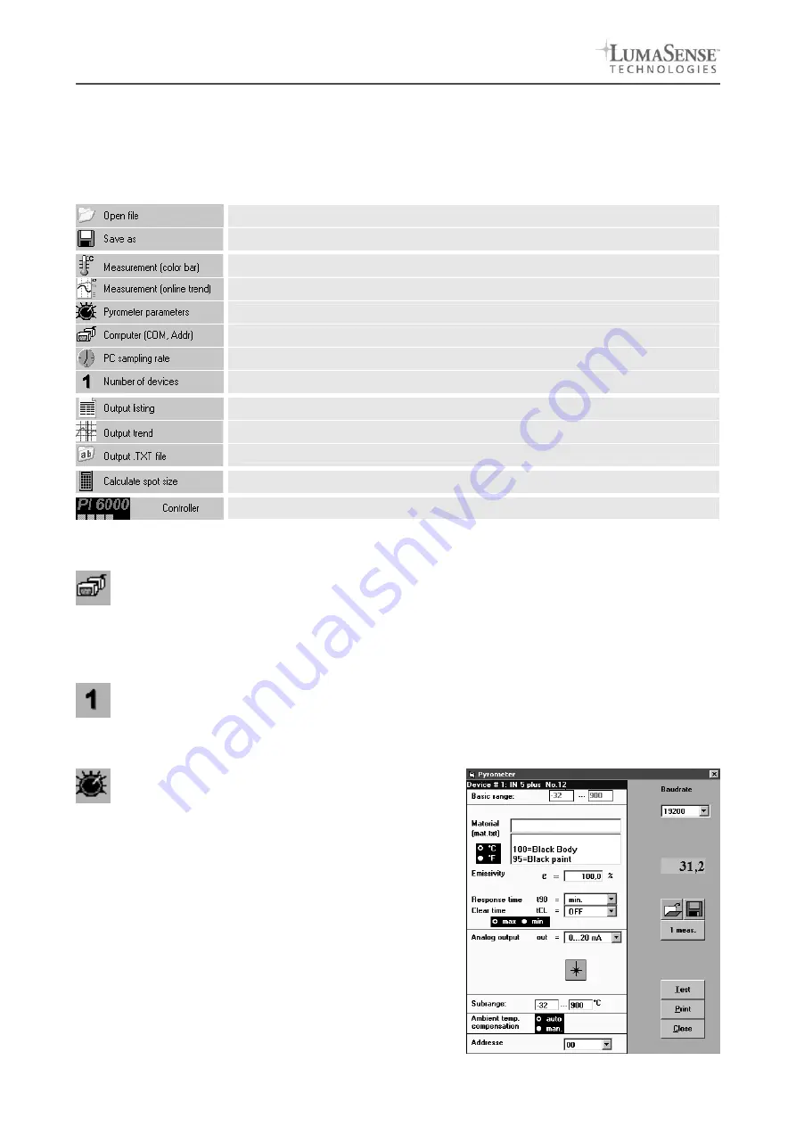 LumaSense technologies IN 5 plus Operation Manual Download Page 20