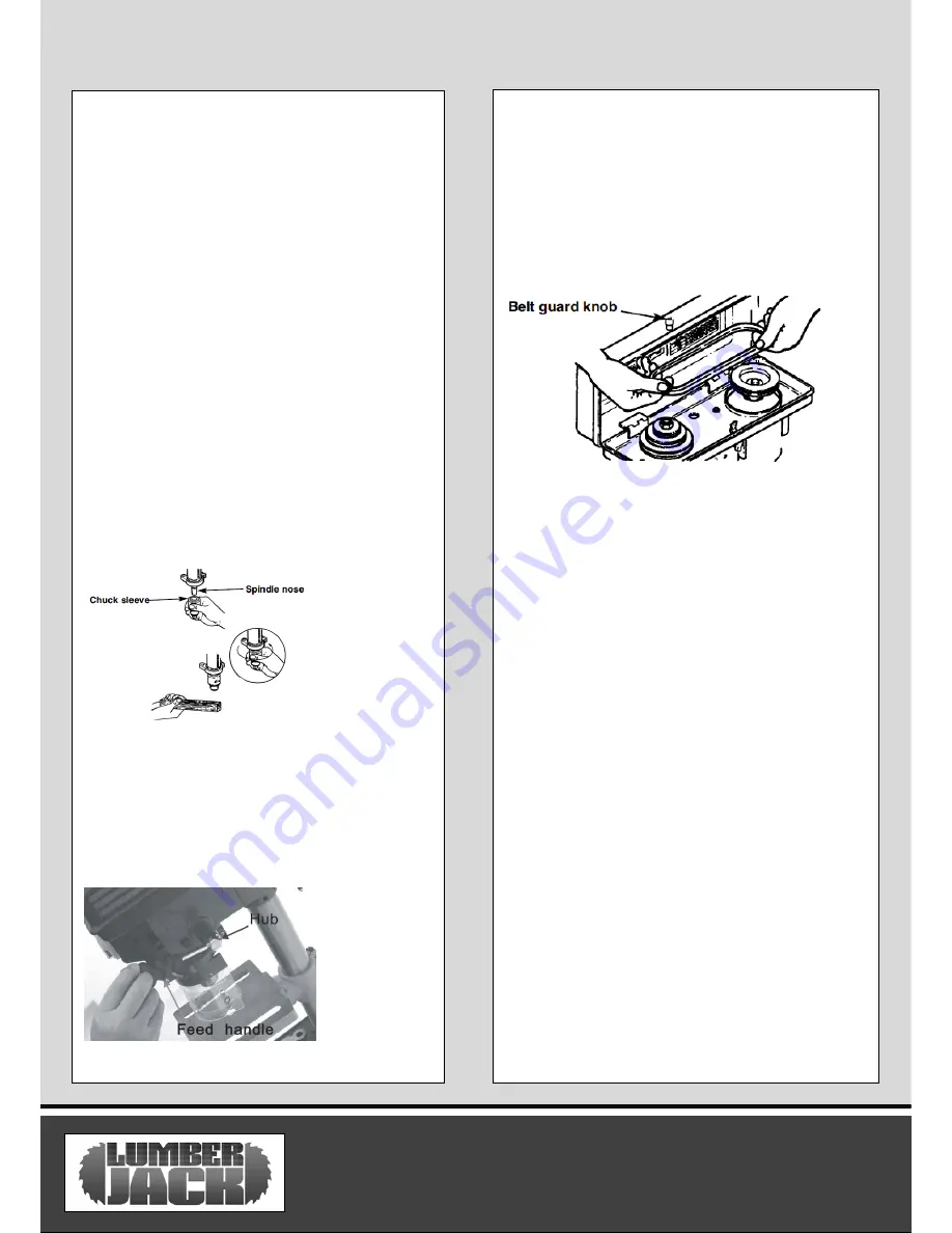 Lumber Jack DP13-580B Safety And Operating Manual Download Page 11