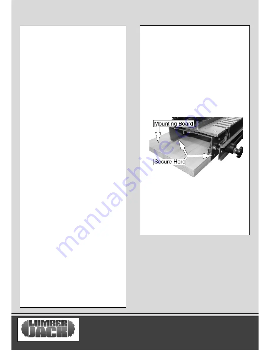 Lumber Jack DTJ300 Safety And Operating Manual Download Page 8