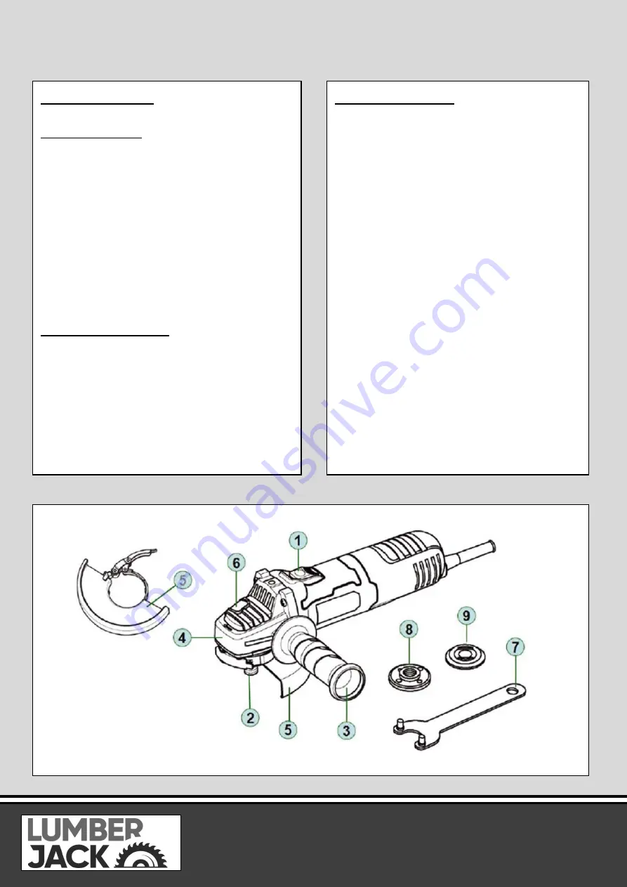 Lumberjack AG820 Safety And Operating Manual Download Page 8