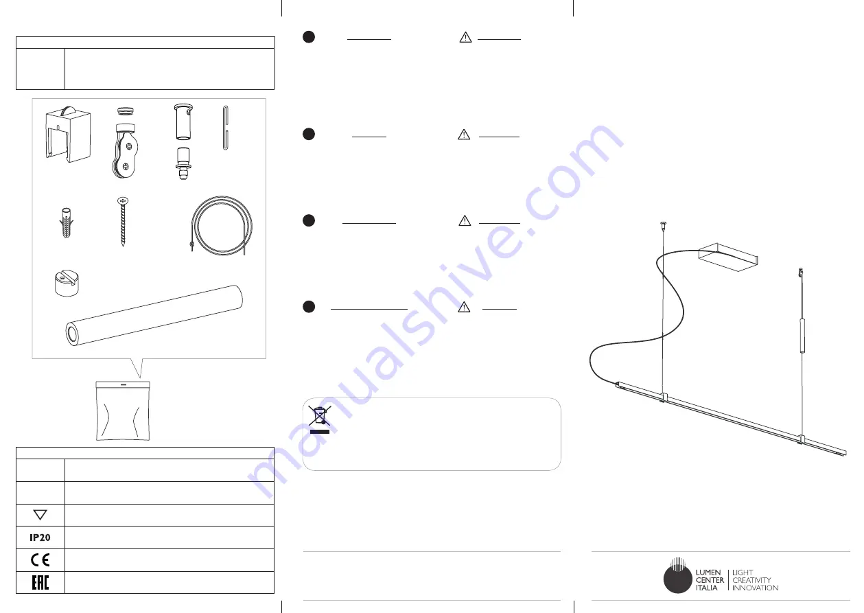 LUMEN CENTER ITALIA SIBYLLA BT S Assembly Istructions Download Page 1