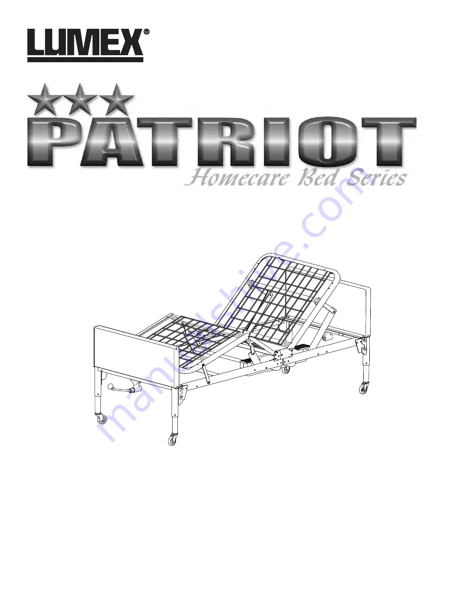 Lumex Patriot Homecare Bed Series User Manual Download Page 1