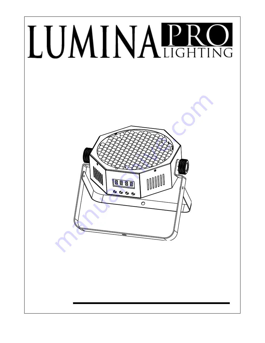 LUMINA PRO Lighting SH-LED PAR64F Скачать руководство пользователя страница 1