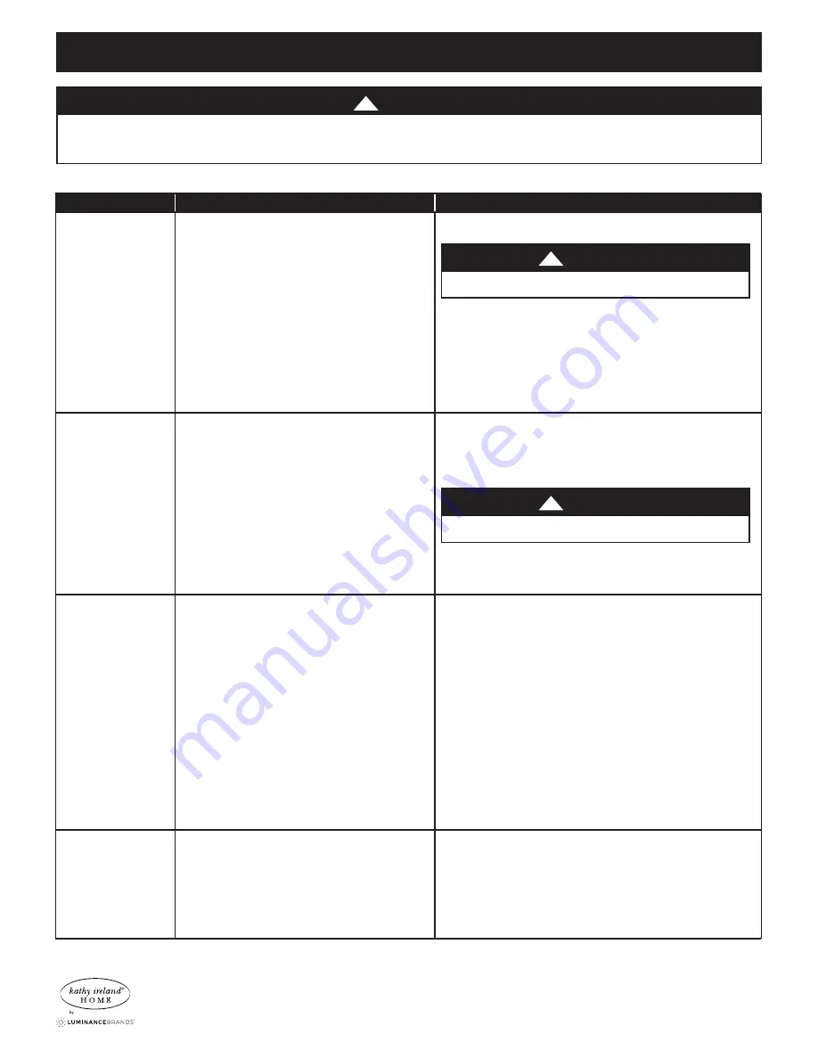 Luminance Brands kathy ireland ASTOR CF235BQ00 Owner'S Manual Download Page 30