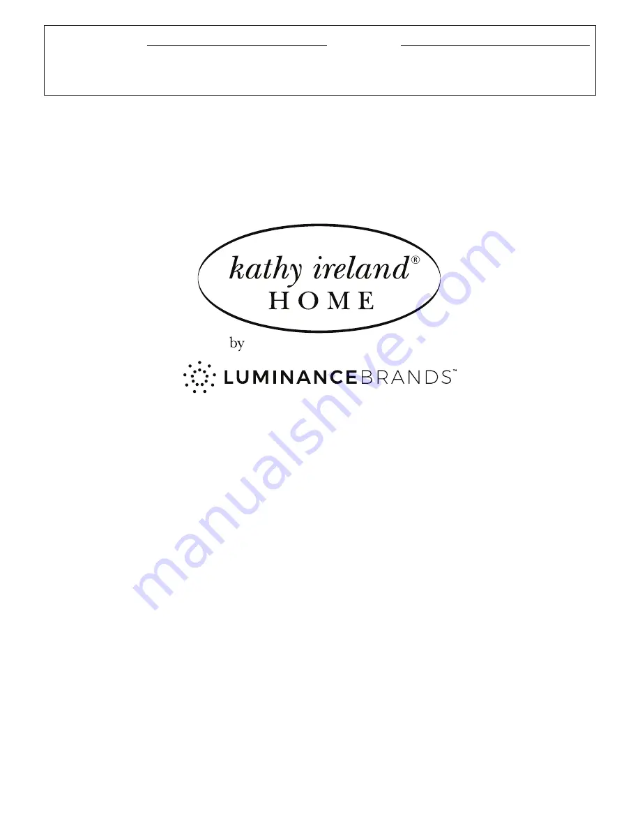 Luminance Brands kathy ireland HOME CF654ORB01 Owner'S Manual Download Page 20