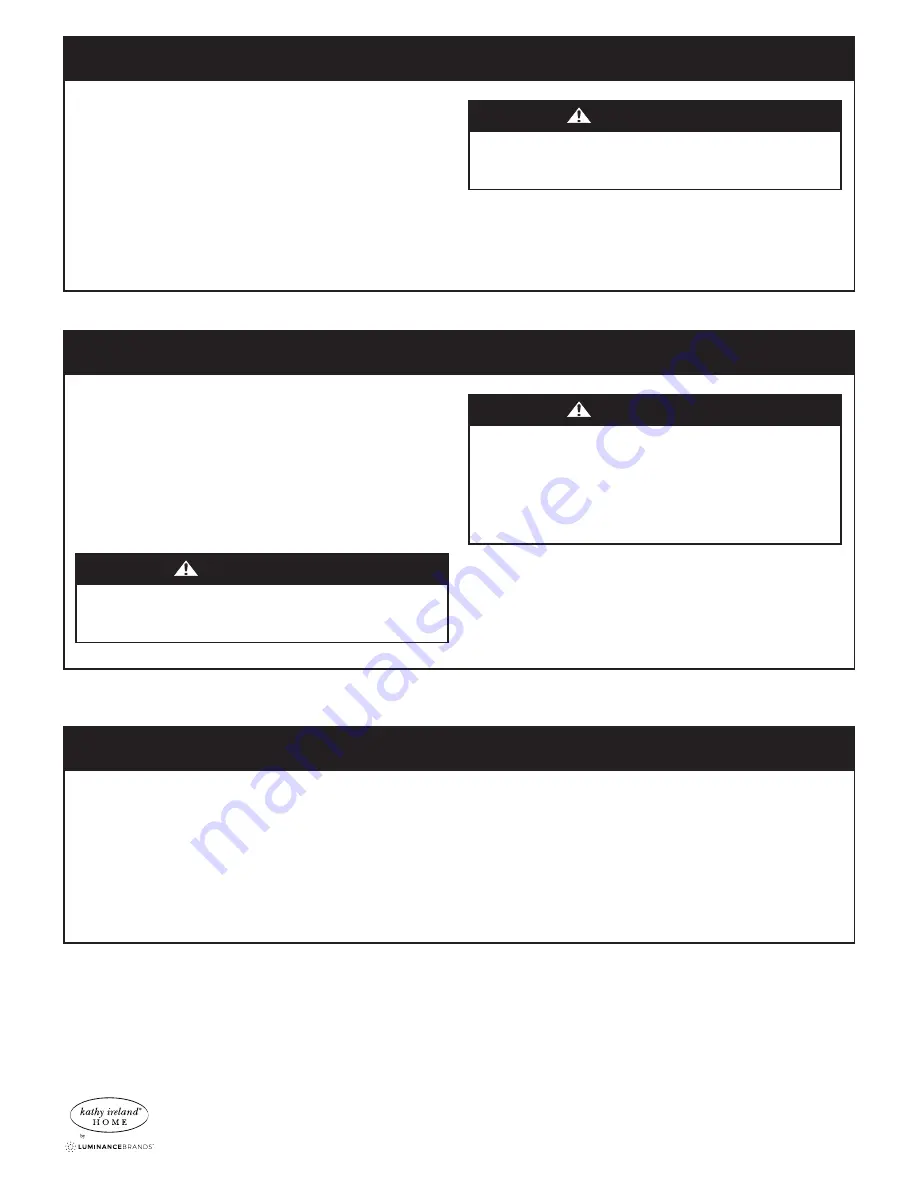 Luminance Brands kathy ireland HOME CF930LBS00 Owner'S Manual Download Page 54