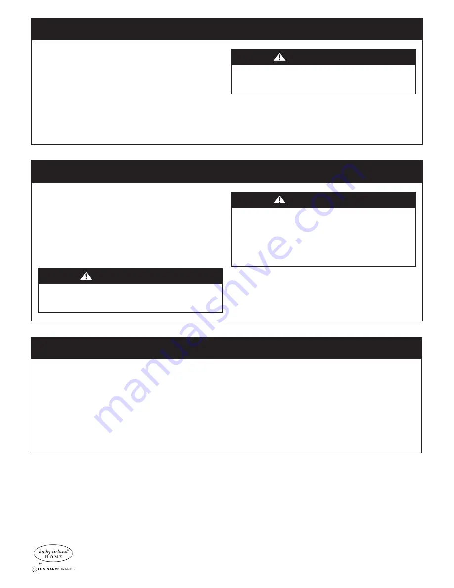 Luminance Brands kathy ireland HOME CF930LBS00 Owner'S Manual Download Page 84