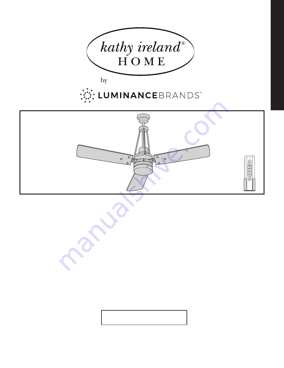 Luminance Brands Kathy Ireland Home Highpointe LED CF205LBQ01 Owner'S Manual Download Page 1