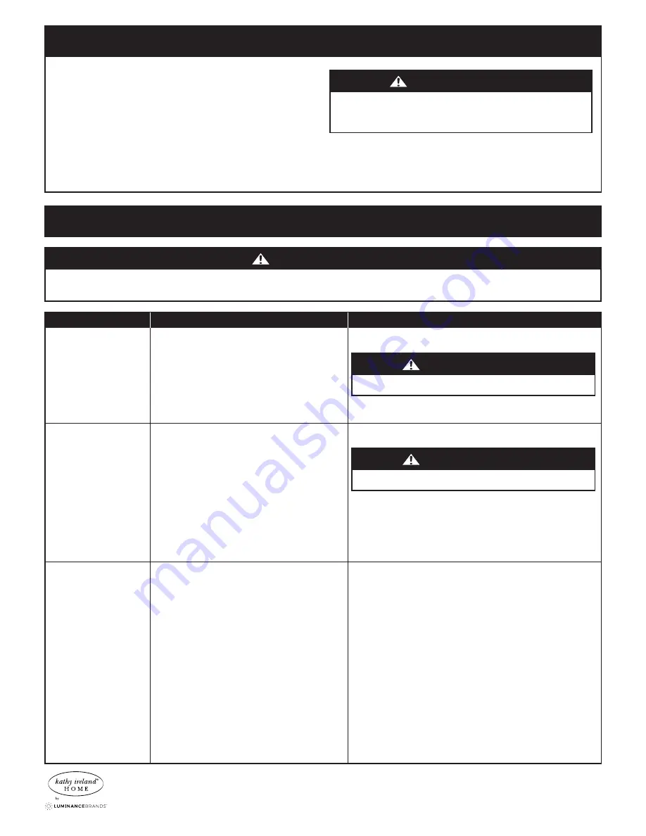 Luminance Brands Kathy Ireland Home Highpointe LED CF205LBQ01 Owner'S Manual Download Page 88