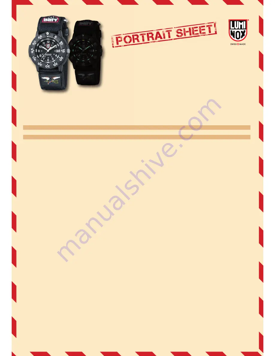 Luminox NAVY SEAL FASTSTRAP 3900 series Specification Sheet Download Page 1