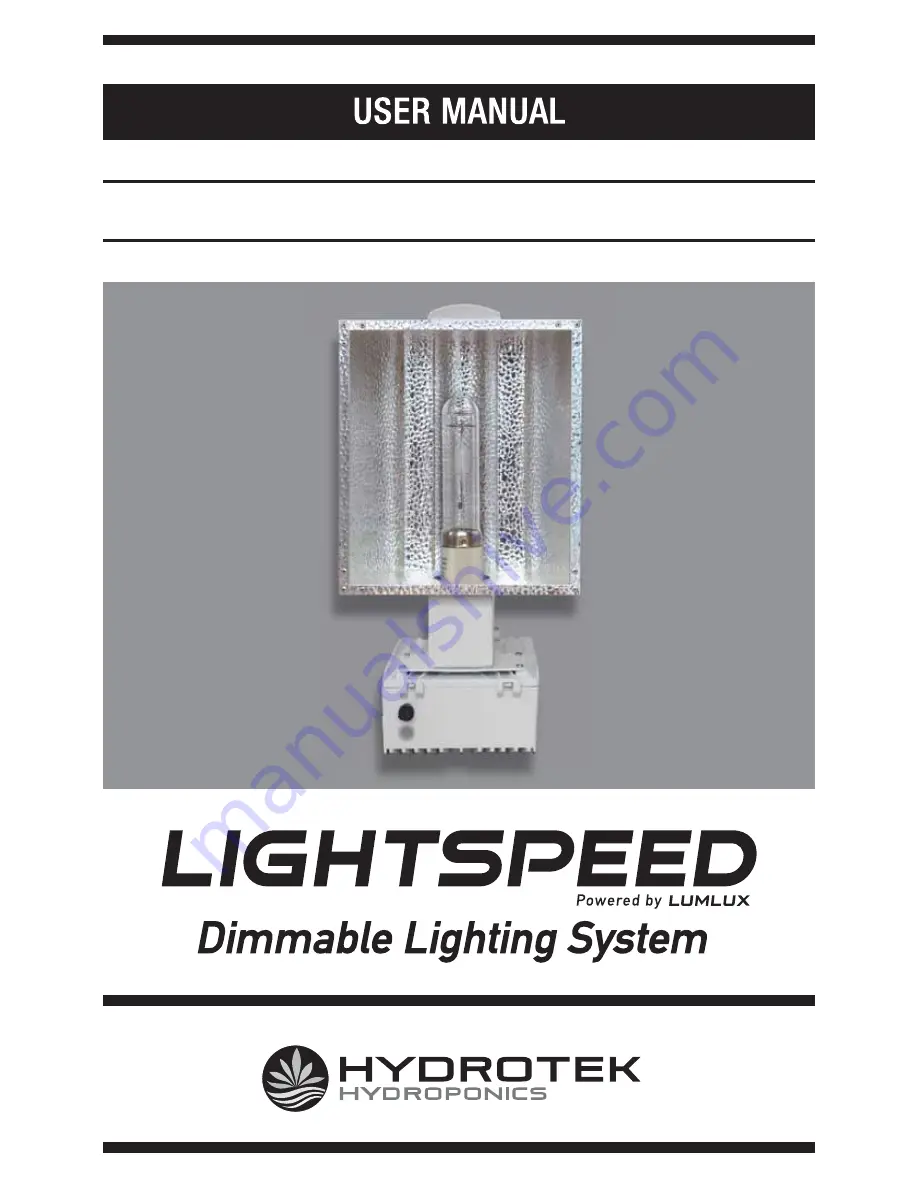 LUMLUX Lightspeed 315W 208-277V Скачать руководство пользователя страница 1