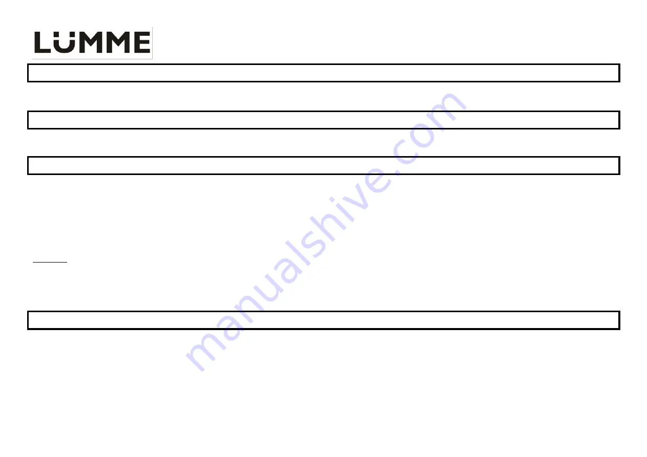 Lumme LU-1556 User Manual Download Page 13