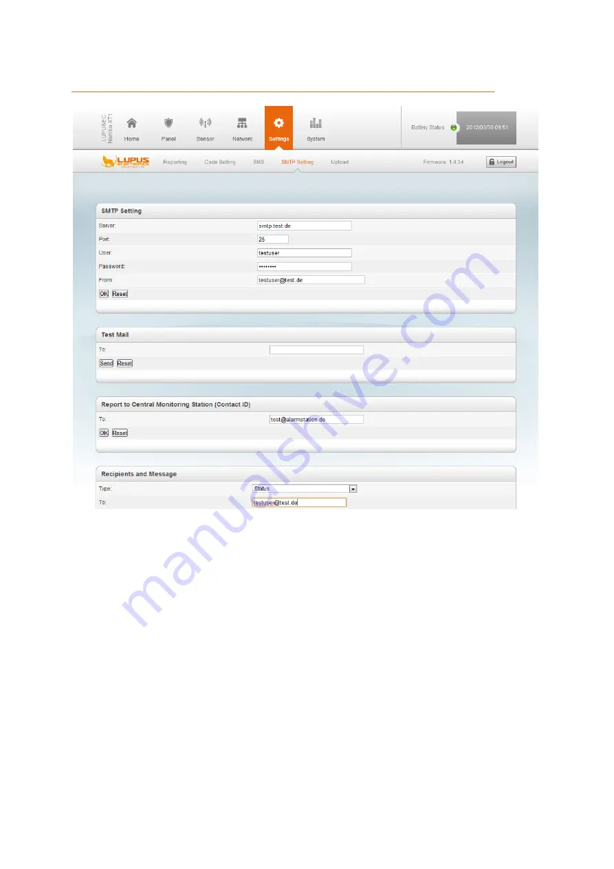 Lupus Electronics LUPUSEC-XT1 Manual Download Page 47