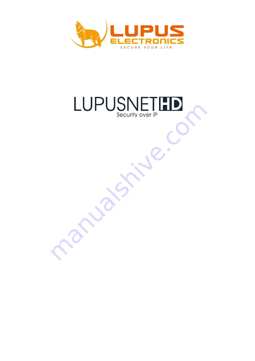 Lupus Electronics LUPUSNET LE930 Скачать руководство пользователя страница 1