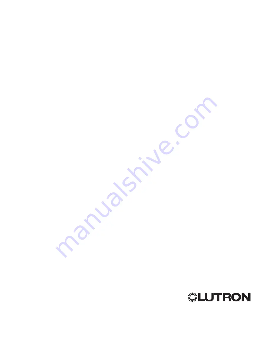 Lutron Electronics myRoom Operation And Maintenance Manual Download Page 13