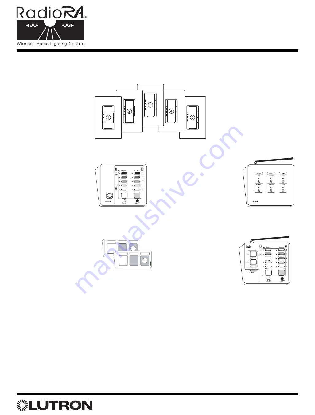 Lutron Electronics RadioRA Homeowner'S Manual Download Page 1