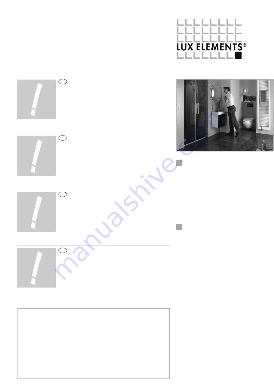 Lux Elements TUB-PUMP Series Instructions For Assembly Download Page 20