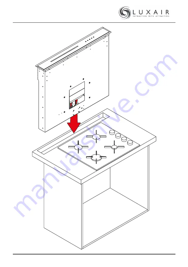 Luxair LA 90 DOWNDRAFT BLK Installation Manual Download Page 8