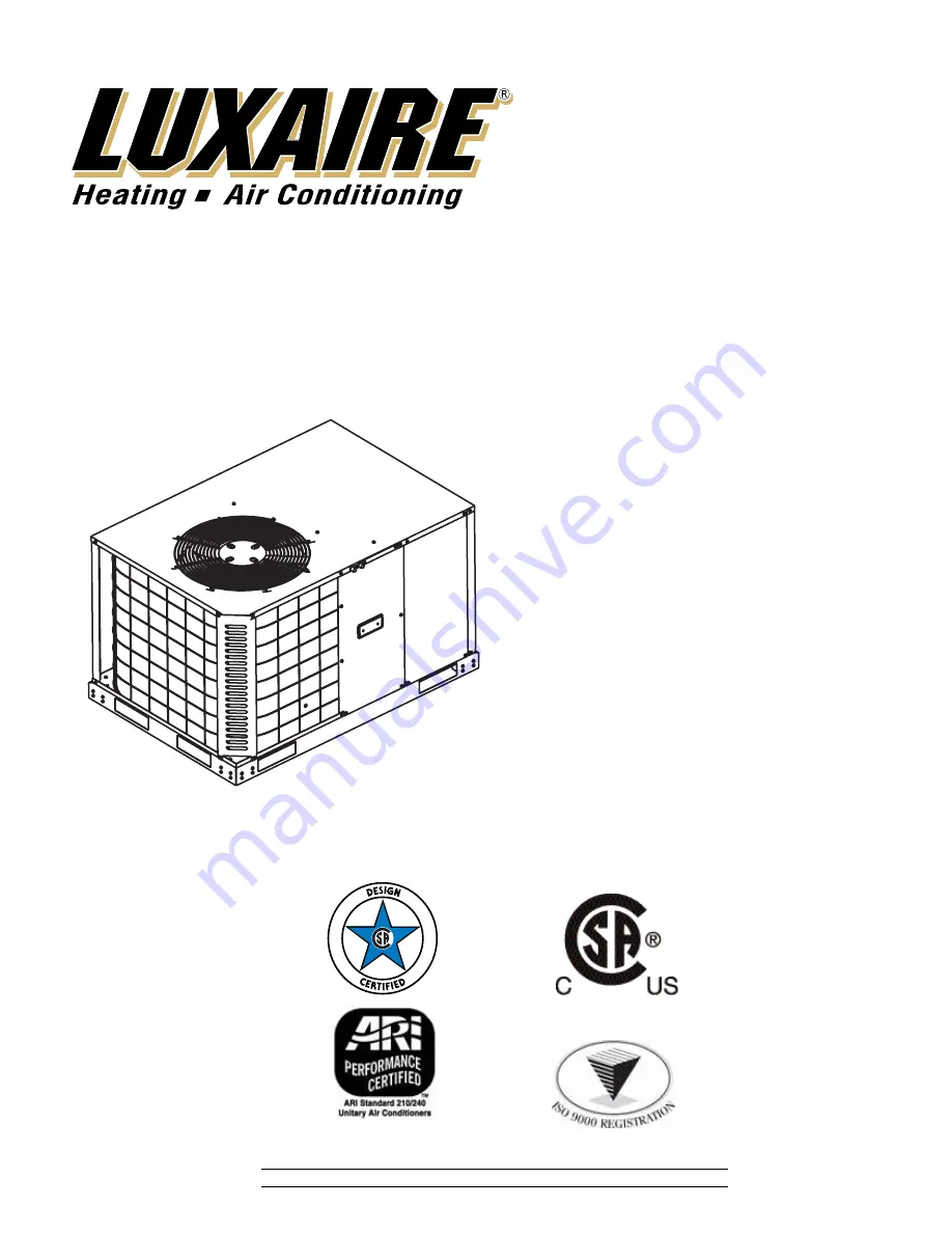 Luxaire Climasure PAC024 Technical Manual Download Page 1