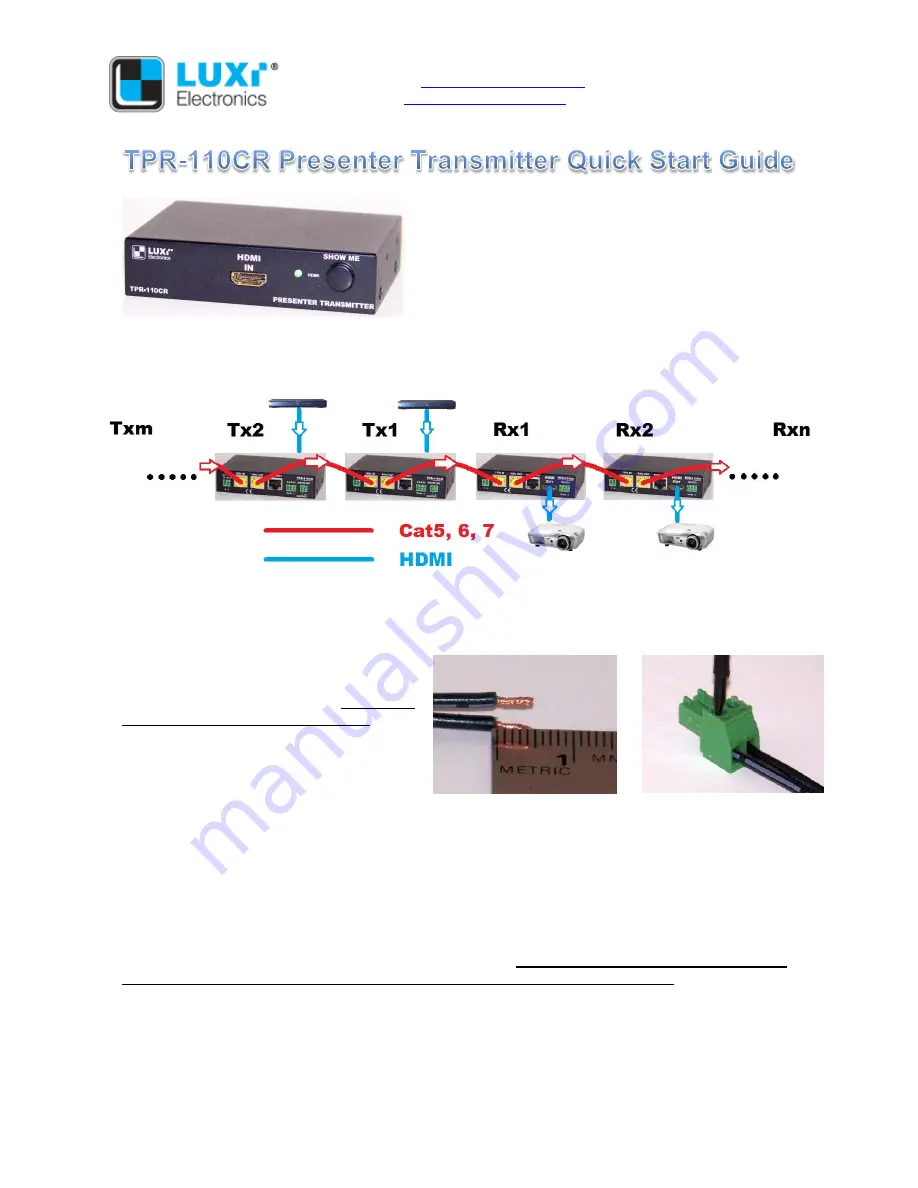 Luxi Electronics TPR-110CR Скачать руководство пользователя страница 1