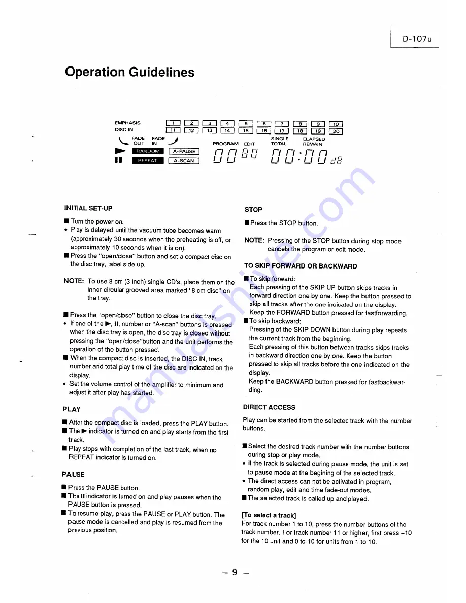 Luxman D-107u Service Manual Download Page 9