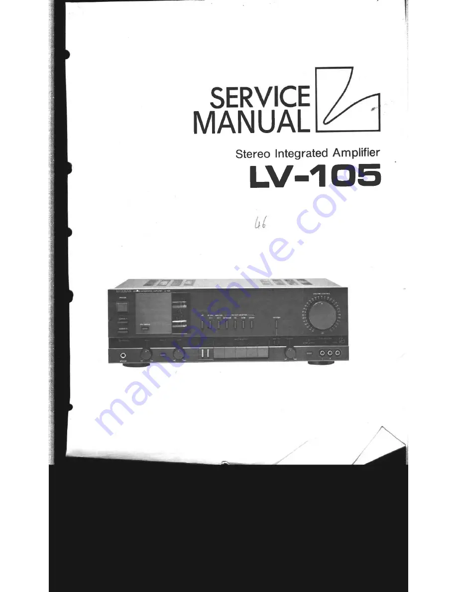 Luxman LV-105 Service Manual Download Page 1