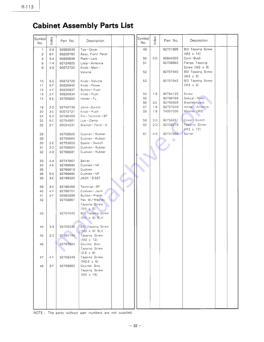 Luxman R-113 Service Manual Download Page 24