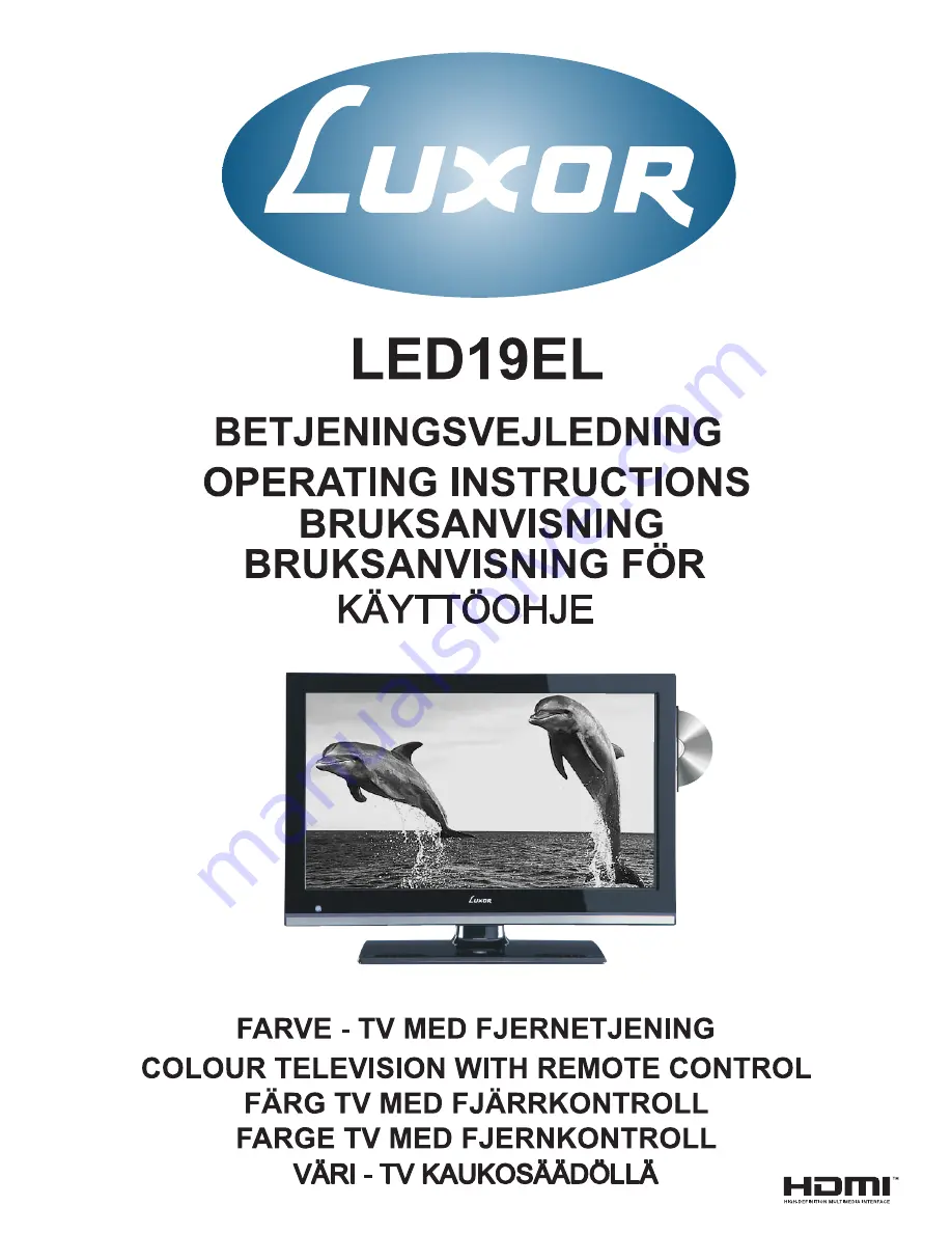 Luxor LED19EL Operating Instructions Manual Download Page 1