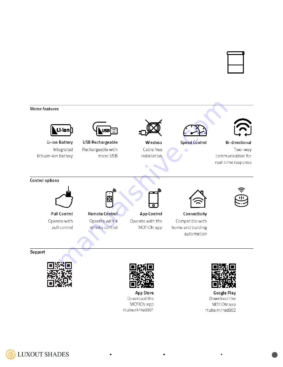 LuXout Shades MOTION MOTORIZATION Скачать руководство пользователя страница 2