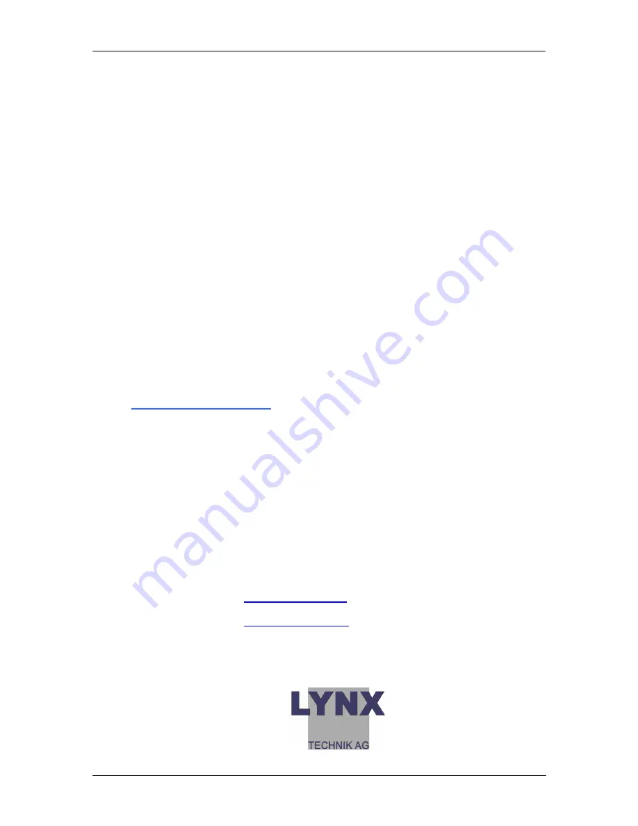 Lynx C DX 5624 Reference Manual Download Page 29