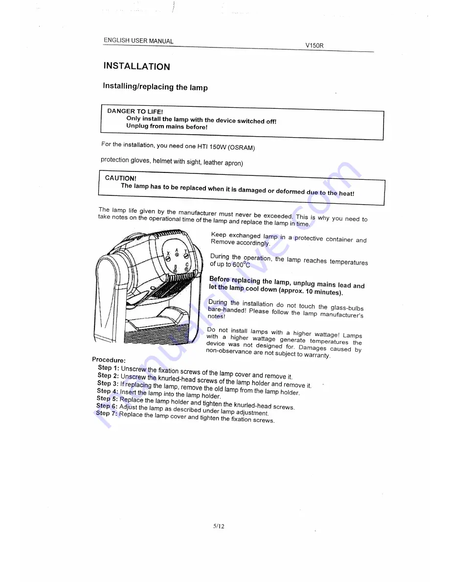 Lynx V-150R User Manual Download Page 6