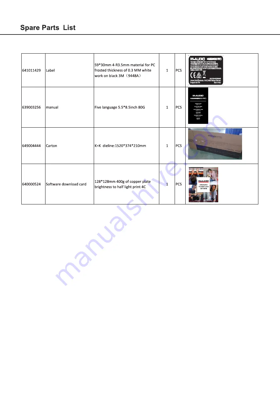 M-Audio Hammer 88 Pro Service Manual Download Page 44