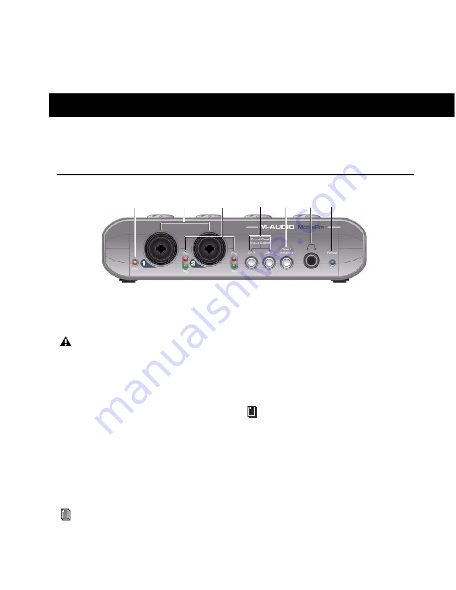 M-Audio MobilePre USB User Manual Download Page 7