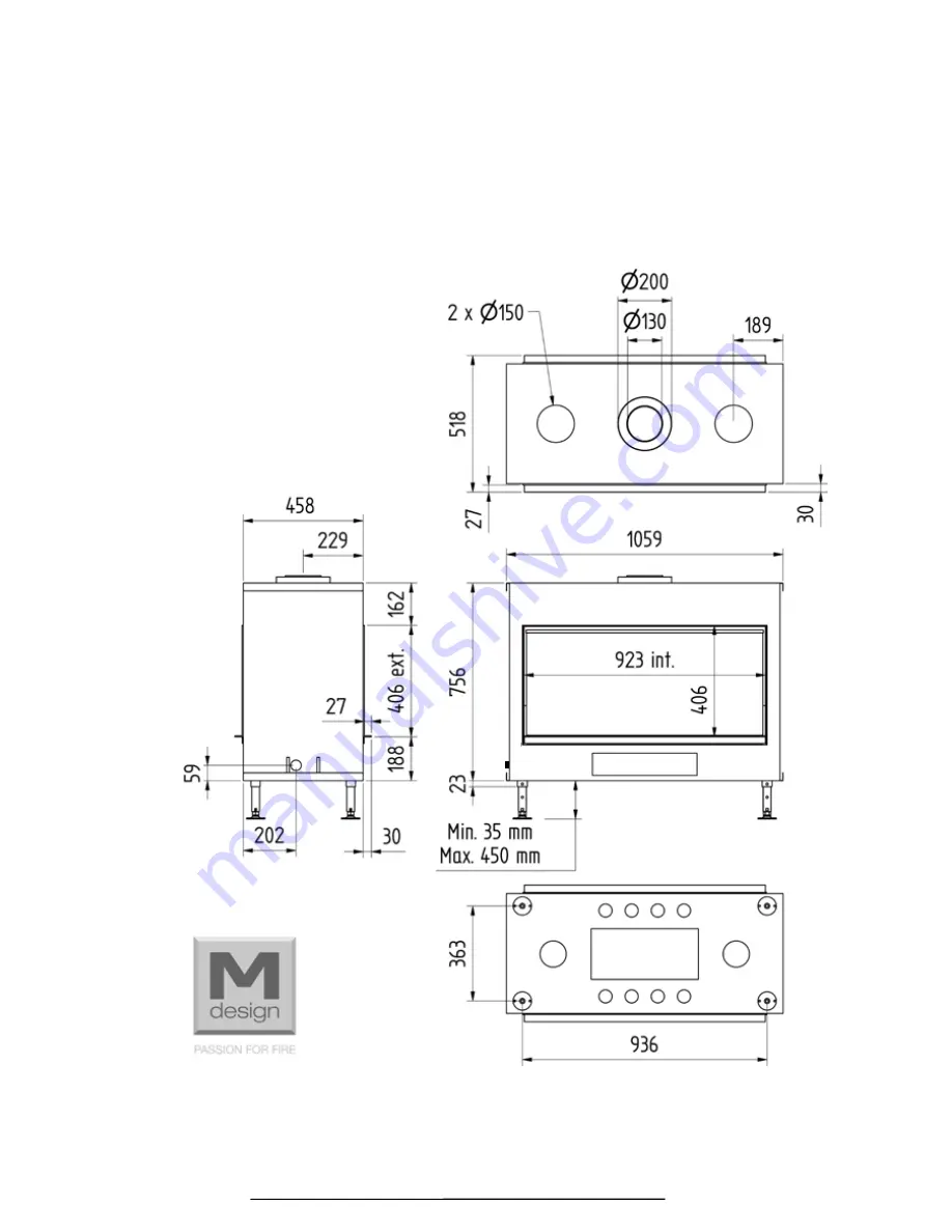 M Design LUNA 1000 DH Gold Gas Instructions For Installation And Use Manual Download Page 33