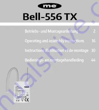 M-E Bell-556 TX Operating & Assembly Instructions Download Page 1